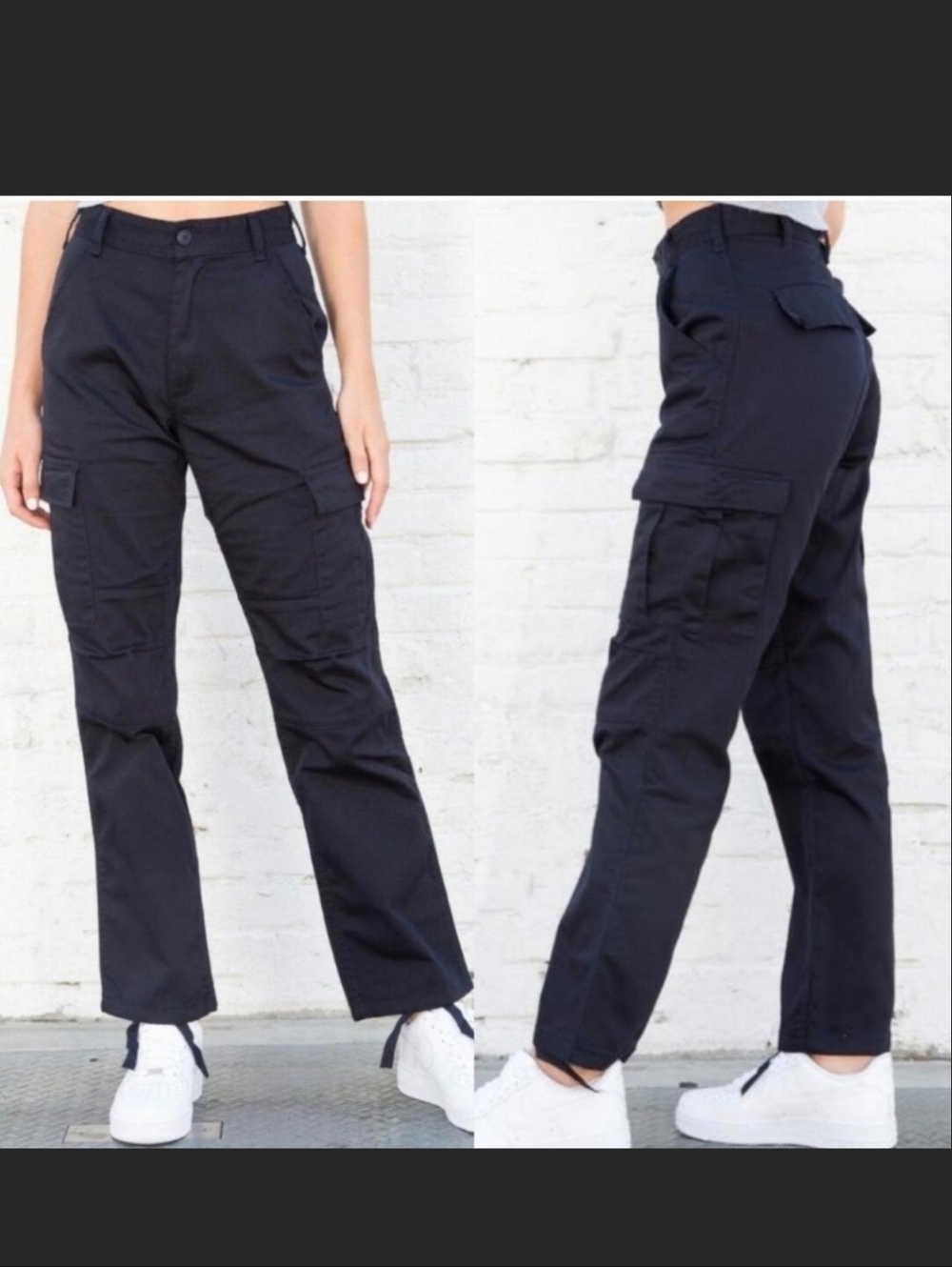 John Galt Black Cargo Pants XS Casual Relaxed Pockets Utilty Brandy Melville
